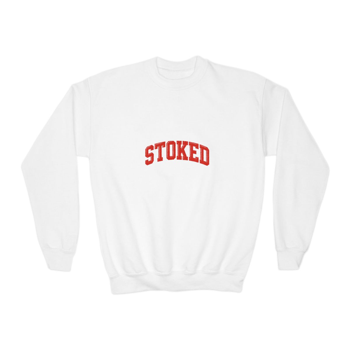 Stoked Vibes Graphic Crewneck Kids Sweatshirt